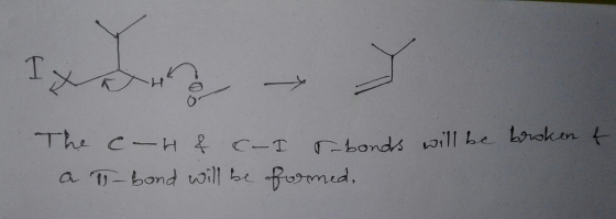 The C-H & c-I bonds will be broken of a T-band will be formed.