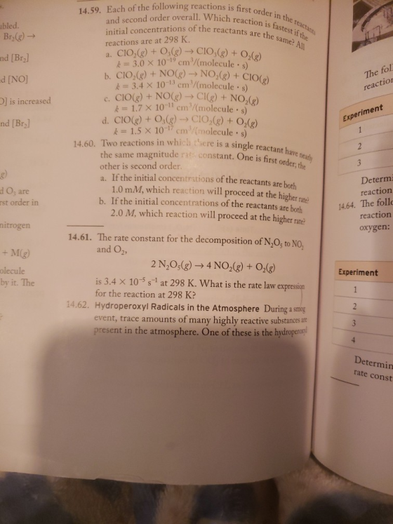 s is first order in the reac ich reaction is fastest if the reactants are the same? All be reactant abled. -Br₂(g) → and [Br.
