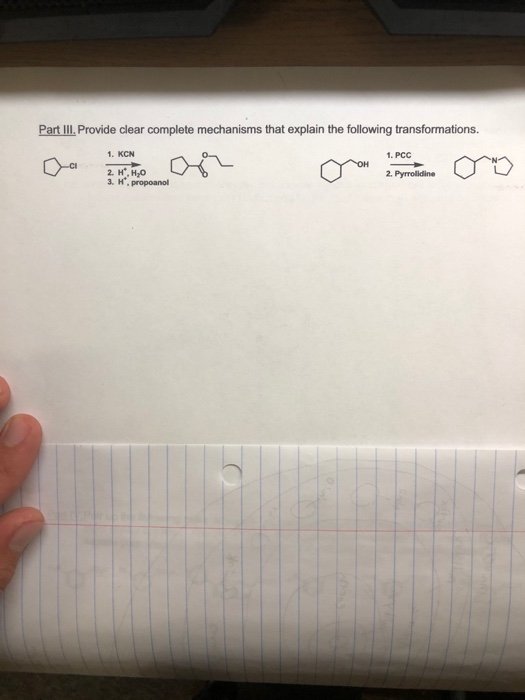 Part III. Provide clear complete mechanisms that explain the following transformations. 3. H. propoanol