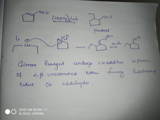 (Ung(2), Culi Product eli li cu aidu in presne Gilman Readgert undeego andeego 4 addition of L.B unsaterrated formy Ketone Of