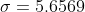 σ 5.6569