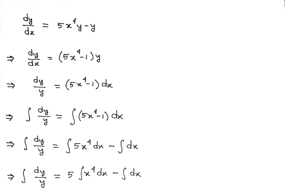 dy dx (5x-1 dy (5xd dy dy 5 x d-dx dy fx1dx-dx