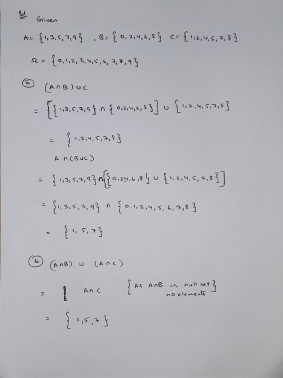 (AnB)uc 1,2,4, s, a,& A n iBuc 2, 3, S,a,93 n . 2,4,5,1,7,8 GneCARC) no elemen 1,5,2
