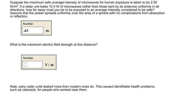 Suppose the maximum safe average intensity of micr