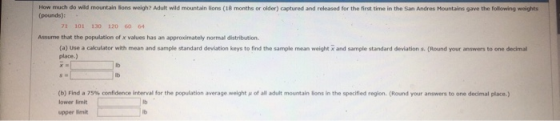 How Much Do Wild Mountain Lions Weigh Adult Wild Mountain Lions 18 Months Or Older Captured 