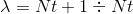 = Nt+1-Nt