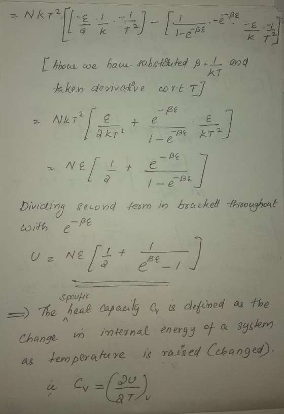 = NKT NKT* [L*** )- .- L -BE -E k and [ Aboue we have substituted B taken derivative cort T] - BE Dividing second term in bra