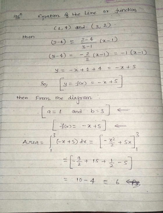 Hen Equation of the line or function (1,4) and (3, 2). (4-4) = 2-4 (x-1) 3-1 (9-4) = -2 (2-1) = -1 (2-1) 2 y = -2 +2 +4 = -x
