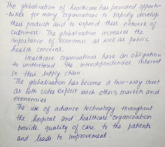 The globalization of healthcare has provided opportu- -nities for many organizations to rapidly develop their products and to