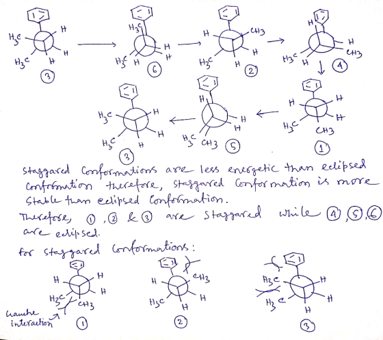 H На H2e 2 C не CH3 не CH13 Stnggared Confrmtionthcofore, staggaed Cerfor matiom is more Statle tun ecipsed Confenatiom. Thrf