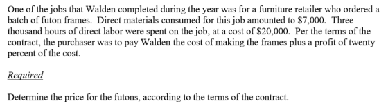 One of the jobs that Walden completed during the year was for a furniture retailer who ordered a batch of futon frames. Direc