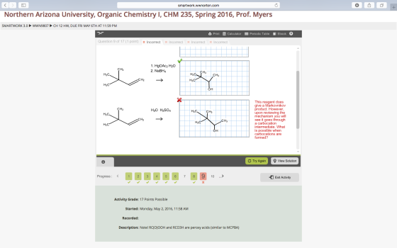 This reagent does give a markovnikov product. Howe