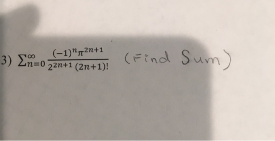 (-1)12n+1 3) Eneo 22n+1 (2n+1)! (Find Sum)