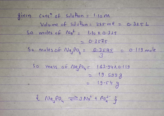 So moles of Nat luto k a.325 3 19 S39 194