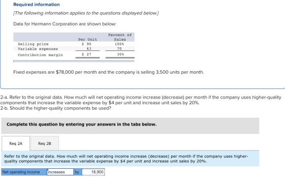 Required information [The following information applies to the questions displayed below.] Data for Hermann Corporation are s