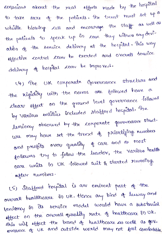 conscious about the real efforts made by the hospital to take care q the patients. The trust must set up a whitte blowing cel