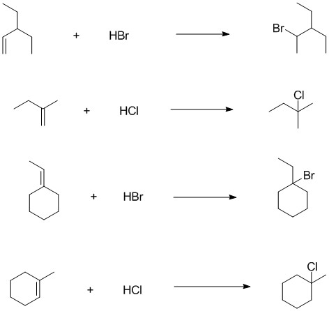HBr - ० ॥ + + HCl HCI - ) + HBr- ० । — ०