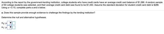 According to the report by the government-lending institution, college students who have credit cards have an average credit