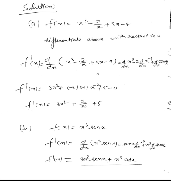 Solutions (al finl= n² - 2 / +50-4 differentiate above with respect tox f(m) S ( 13 +54-9) avr229 com flimi= 30²7 (-2) +-11 5