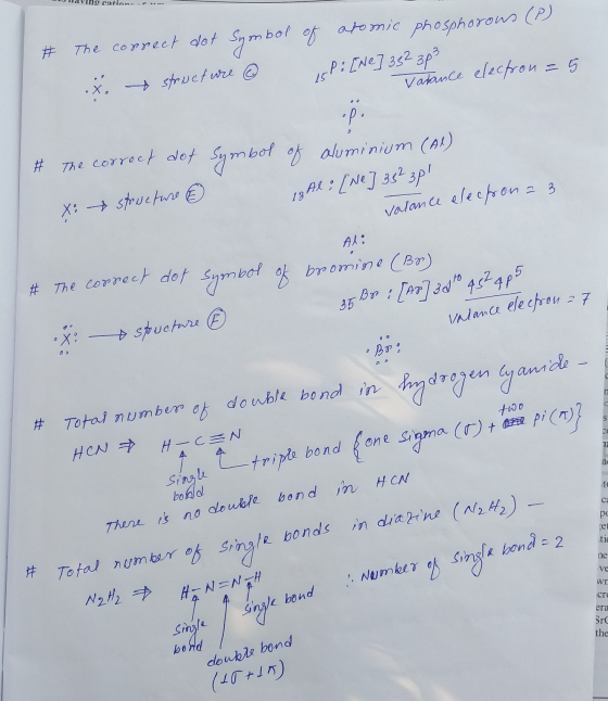 Having cations Le.. # The coprect dot Symbol of atomic phosphorous (P) X. structure & P: [Ne] 352 3p3 Valance electron = 5 #