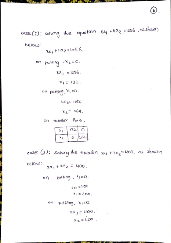 belouw on Put憫.xlso. 8시 : 1056 . x = 132. on puting.YO их 2-1056. 2 16H | | 132 | ease (3): Solvryhe equalen 찌t2x2:400, as shown below 2x 1 t 2x2 = 400 on putting 50 y2=2.QD