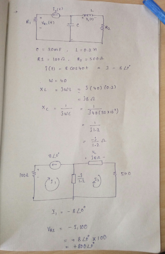 (4) + ½(4) 2. w90 Jue ·jit 0 C 30 Χίο 3) 11.2 I. 2 1004 So O VAt = -1,100