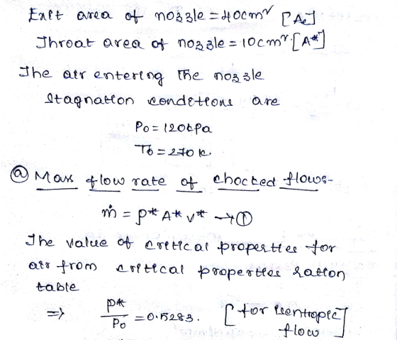 att erea Jhrotare o noa ale tocm ゴhe atr entering no及るle e Po= 120&Pa oUw rate ttabte flo co