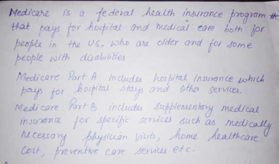 Medicare is fe deral health ingurance pogrom t hat pays for hospitel nd edical ae hoth Jor beaple in tha Us, joho ar older an