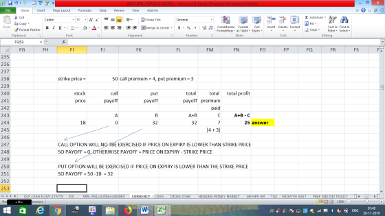 NPV, IRR, PBP,OCF, INDEX - Microsoft Excel (Product Activation Failed) Formulas File Home Insert Page Layout Data Review View