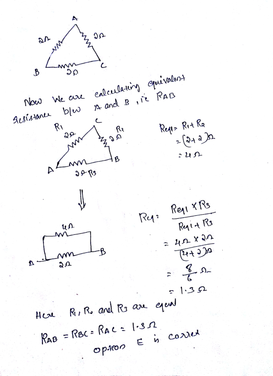 an www B 20 Now We are calculating equivalent A and B ,ie RAB Resistance blu C Ri 22 Rp 20 Repo= Rit Re = (૨ન ૨ ) 22 B mm 20