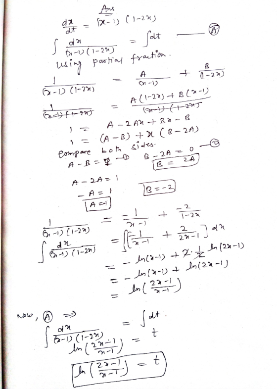 And X-) 1-2 -1-2 in parh fraction A 1D C1-2 B ( * -1) A (1-2 Lut)Ák) A - 2 A B - & CA both Eompare C B2A 2 A A = A E 2 1-2 2