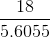 18 5.6055