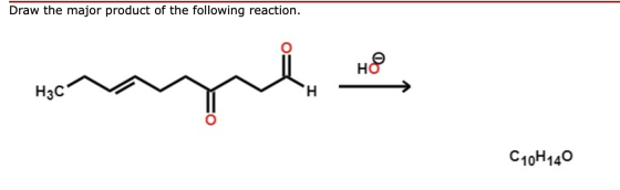 Draw the major product of the following reaction. H3C magad e C10H140