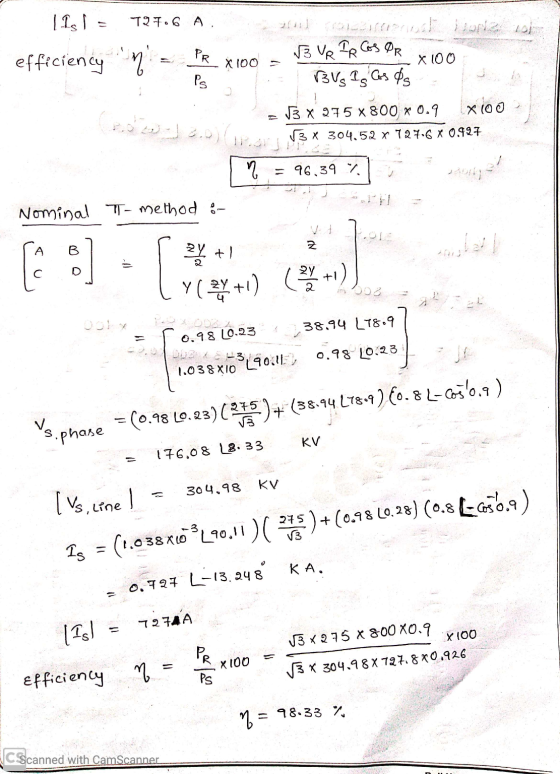 11s1 = 727.6 A. 2011 cacat sanator efficiency in PR x 100 = 3 V -√3 VR IP COS OR BVs Is as a = 3 X 975 X800 *0.9 x 100 2. Par