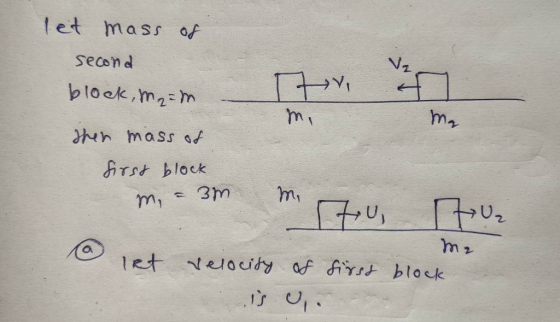 tet mass of V1 second b10ck, m2-m theh mass iTst block 3m 1Rt Nelou Art block