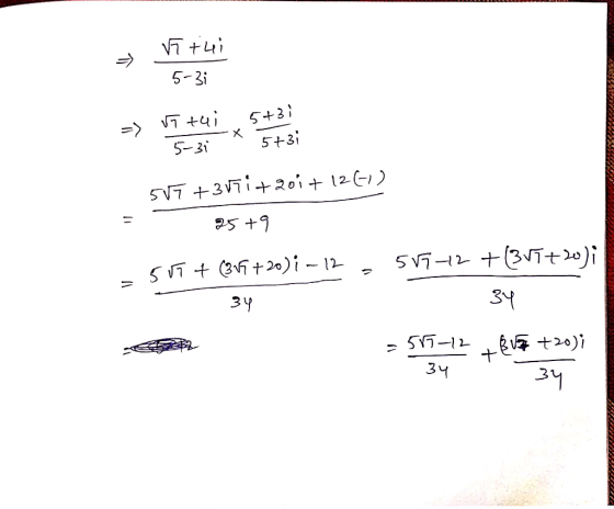 5- 3i 5+31 +41 5-3i -) 25+9 31 зу 20) |
