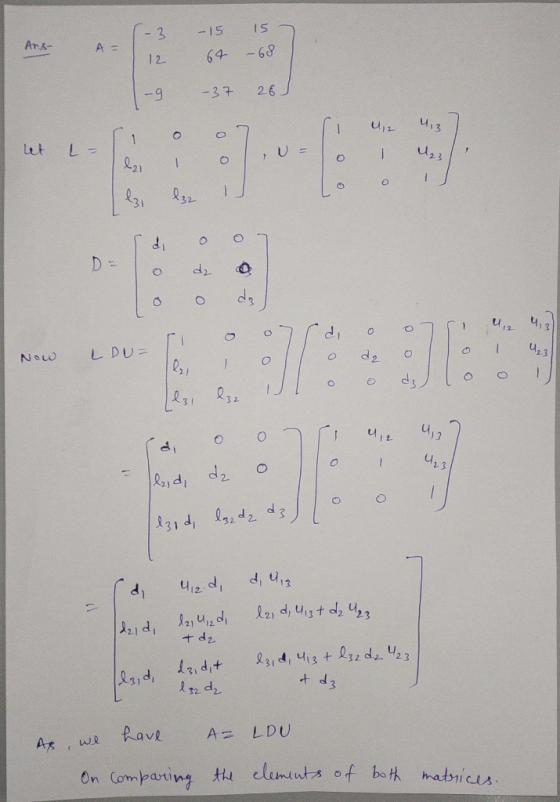 -3-15 IS- 12 64-68 u, 413 21 32- o o d 2 43 2,, 23 1 d o 니 d2 o 314: d2. tedy, Ax.we Ravl A= LDU duti