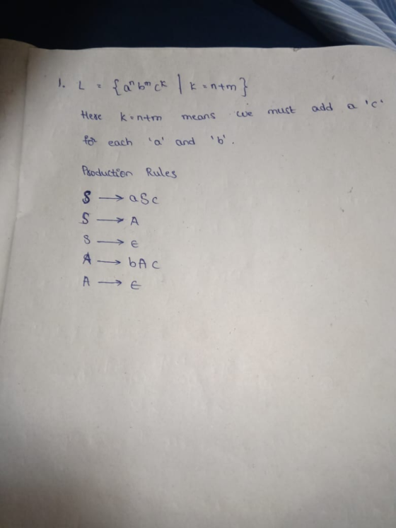 Hexe k ntm Ce fa each a and b Pkoductien Rules means Le must add c 3e 8