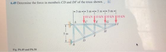 shown.A 5 m Fig. P6.49 and P6.50