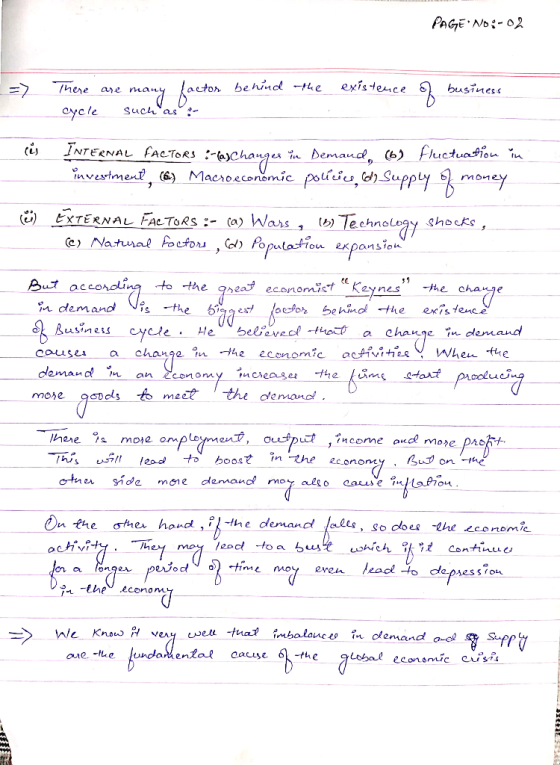 PAGEN08-02 . the existence of business There cycle are many lactor behind such as :- - in cis - INTERNAL ACTORS :-(as Change