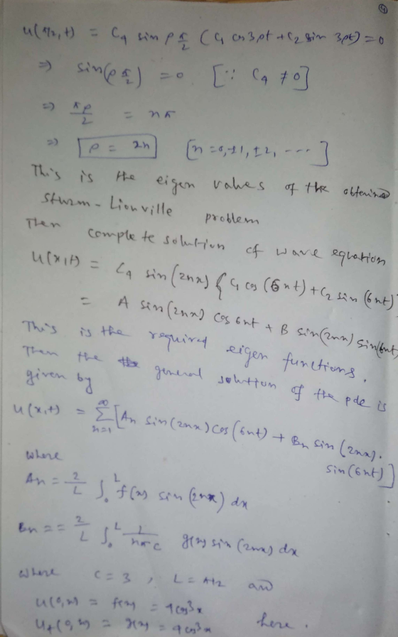 u(41, t) = Cq simpa (a csapt + 2 sim 3pt) = 0 [Ca to - since a ) 20,41, 12, ---] This is rakes of the offerind Sturm-Lionvill