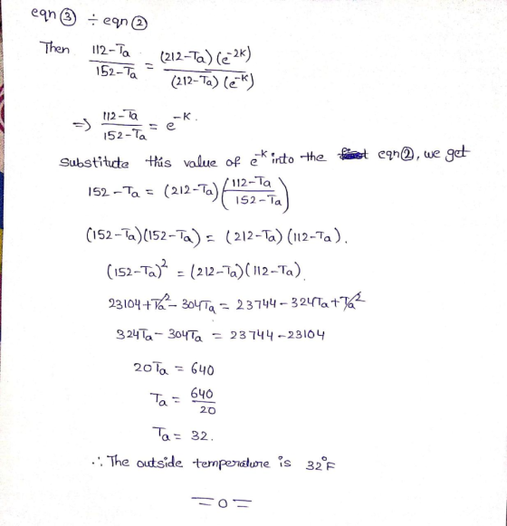 ean Ⓡ Then = ean 112-Ta 152-Ta = (212-Ta) (e 2k) (212-Ta) (ek) 112-Tak - . 152-ta Substitute this value of ek into the past e