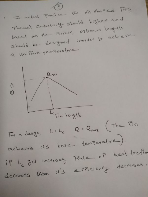 In actual Practice For All shaped Fins, Thermal Conductivity should higher and based on the Purpose, optimum length should be