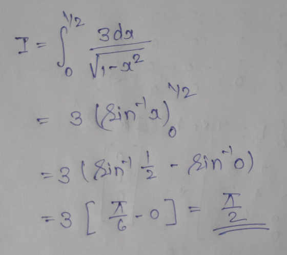 12 I- 0 12 3 da Vy-g² 3 (sinta) = 3 (Sint 1/2 - sin o) =3 [ 22-o = 2