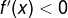 f'(x)<0