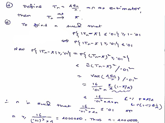 a Define To = Aso an an entimator, then To a то find n that sued PET-71 <0.471-01 PŞITA-7 17,014 4:01 Now pę IT n-aly, 04 = p