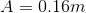 A0.16m