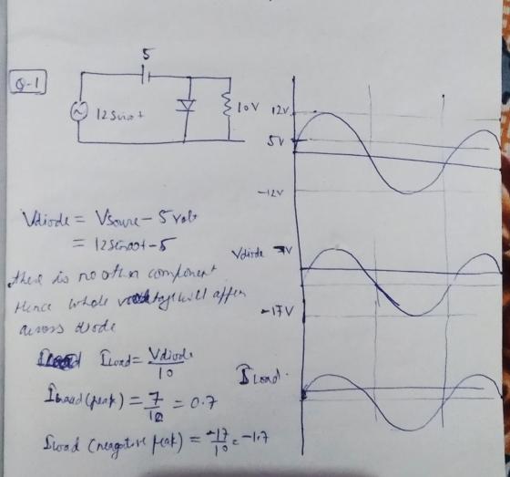 5 HE Lov 12v. 12 surat svt -12v Vdiode = Vsoure - 5 vote 12 Stroot-5 Edisde IV ethere is no other component Hence whole vaada