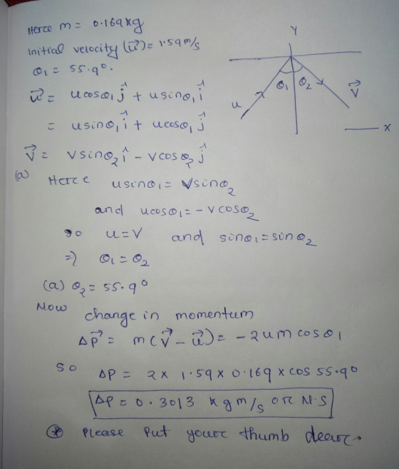 7 - - u xolo T Herce m = 0.16ang Initial velocity (ū) 159ms de 55.900 uz ucoscej tusu e usino, it neaso, j e We using î - v