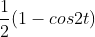 2 1- cos2t)